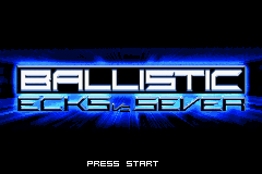 Ballistic Ecks vs Sever title screen for GameBoy Advance